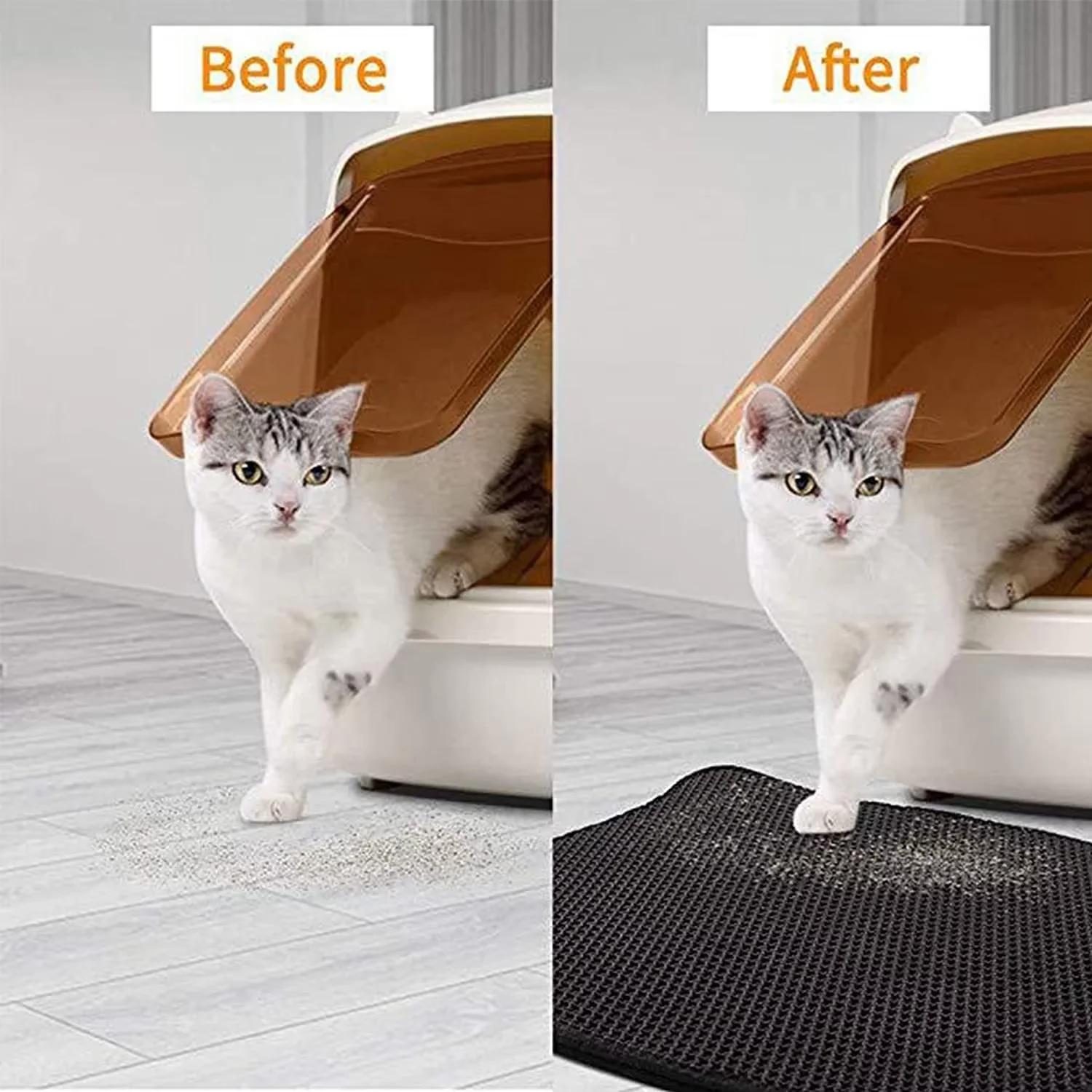 

EFK Waterproof Pet Cat Litter Mat Double Layer Pet Litter Box Mat for Cat Non-slip Toilet Pad Washable Bed Mat Cat Accessories