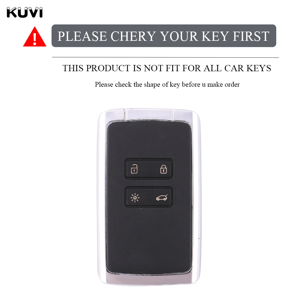 ABS Carbon Fiber Car Key Case Cover For Renault Koleos Captur Kadjar Megane Clio Scenic Talisman Arkana Zoe For Dacia Sandero