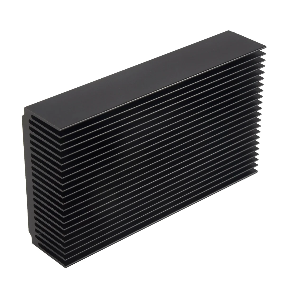 A44TAluminium Duży radiator 4,72 x 2,72 x 1,06 cala /120 x 69 x 27 mm Radiator chłodzący z czarnego tlenku węgla 22 żebra
