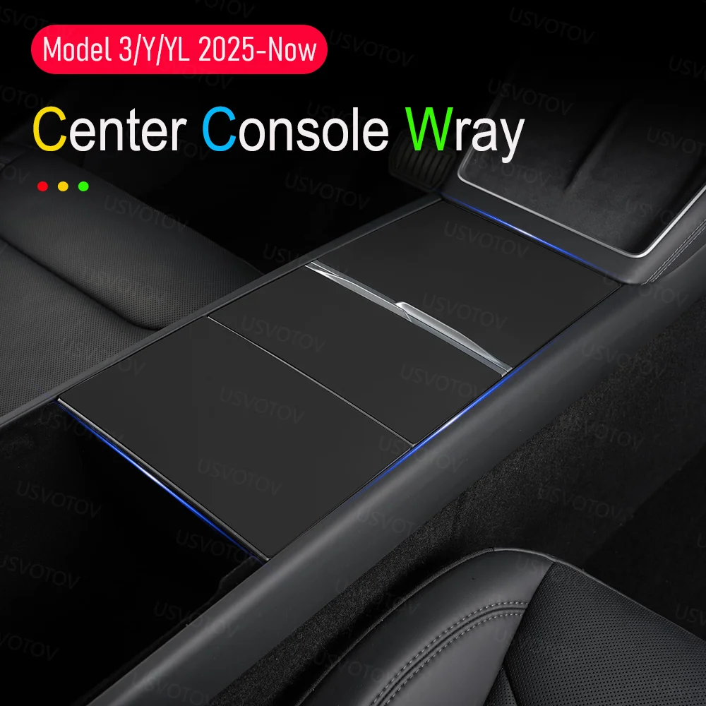 For 2025 2026 Tesla Model 3 Y YL Center Console Wrap  Central Control Panel Cover Protector Accessories Electrostatic Adsorption image 3