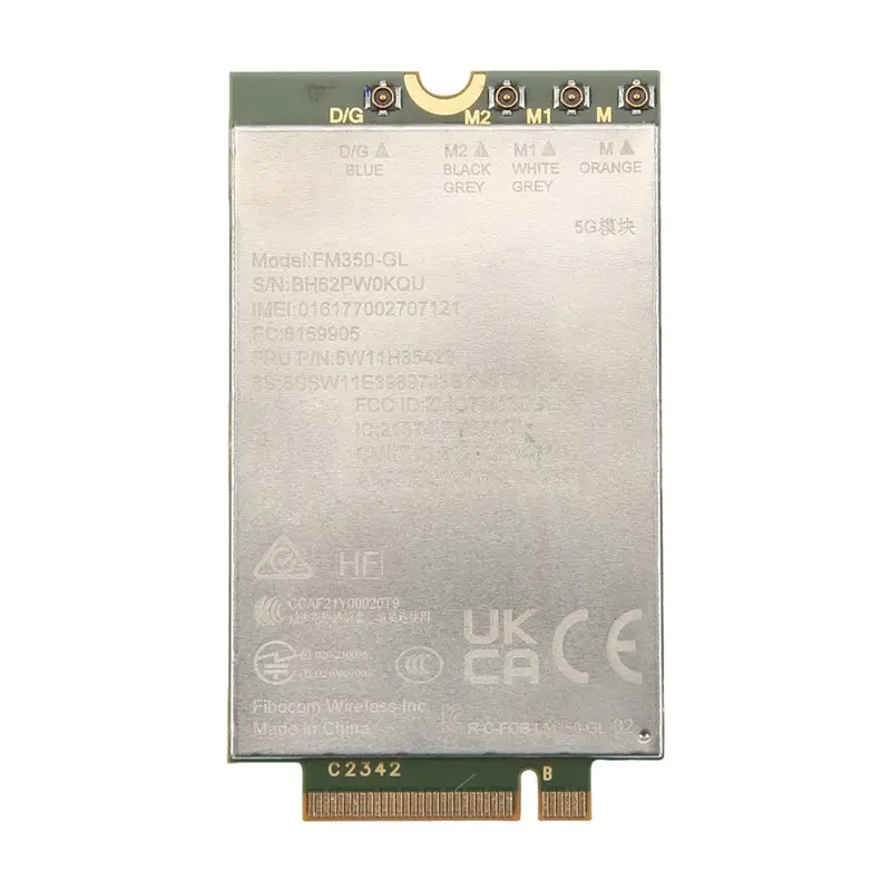 3X FM350-GL Sub-6 Ghz 5G/4G/3G Module FRU:5W10V25832 5W11H85423 5G M.2 Module For Lenovo Thinkpad T14s P1 X13 Gen3 X1