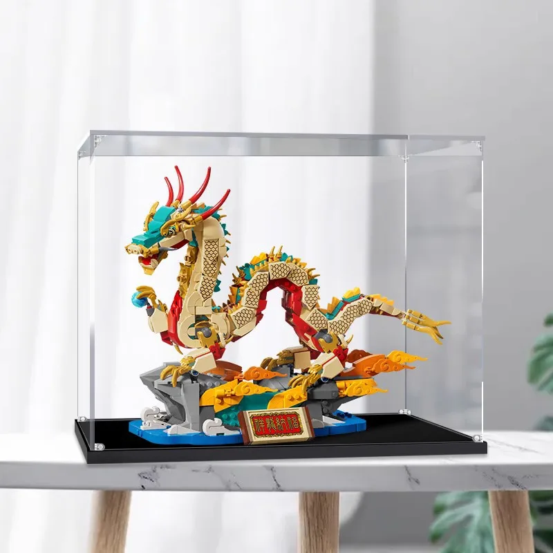 40x 20x 30cm 2mm Display Case For Lego 80112 Dragon Model Building Blocks Showcase Blocks Accessories