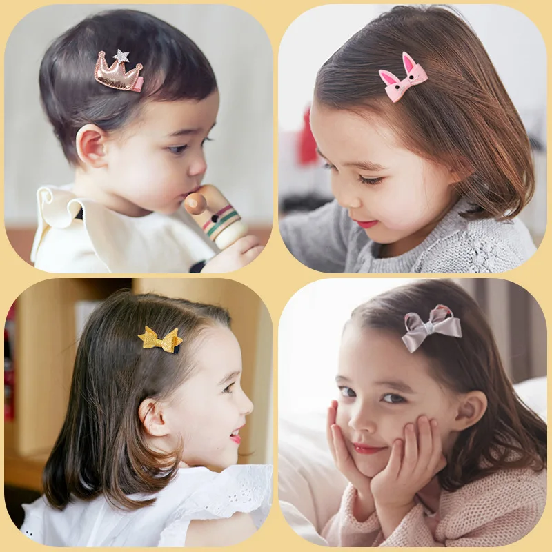 

18 Pcs Cute Hair Accessories hair clip set Flower animal Hairpins hair band cartoon Elastic Headdress Gift Girl headwear Bow