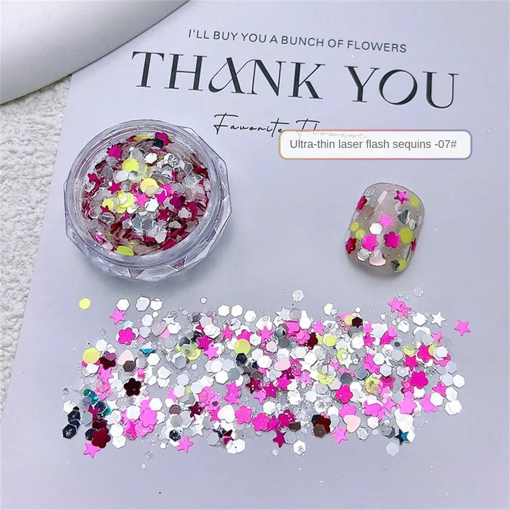 الليزر مسمار الملحقات بريق التدرج الترتر مانيكير جديد مانيكير الترتر الراين والزينة جولة الحب رقيقة جدا