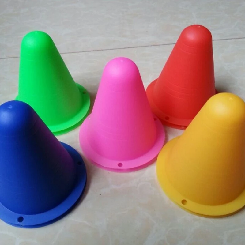 

10Pcs Portable Training Road Cone Skating Marker Soccer Training Obstacle Roller Skate Pile Sports Props