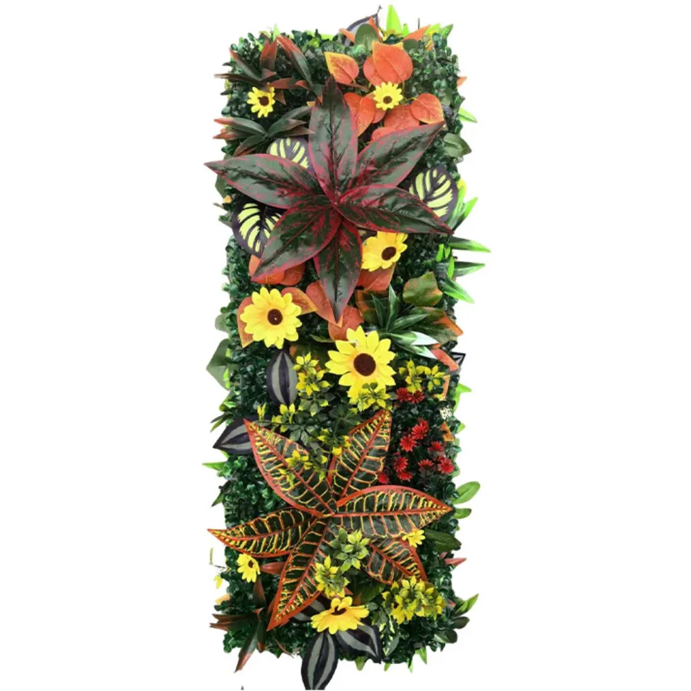 

DIY Artificial Plant Wall Panel Flower UV Protection Artificial Eucalyptus Carpet Lifelike Green Artificial Fern Grass