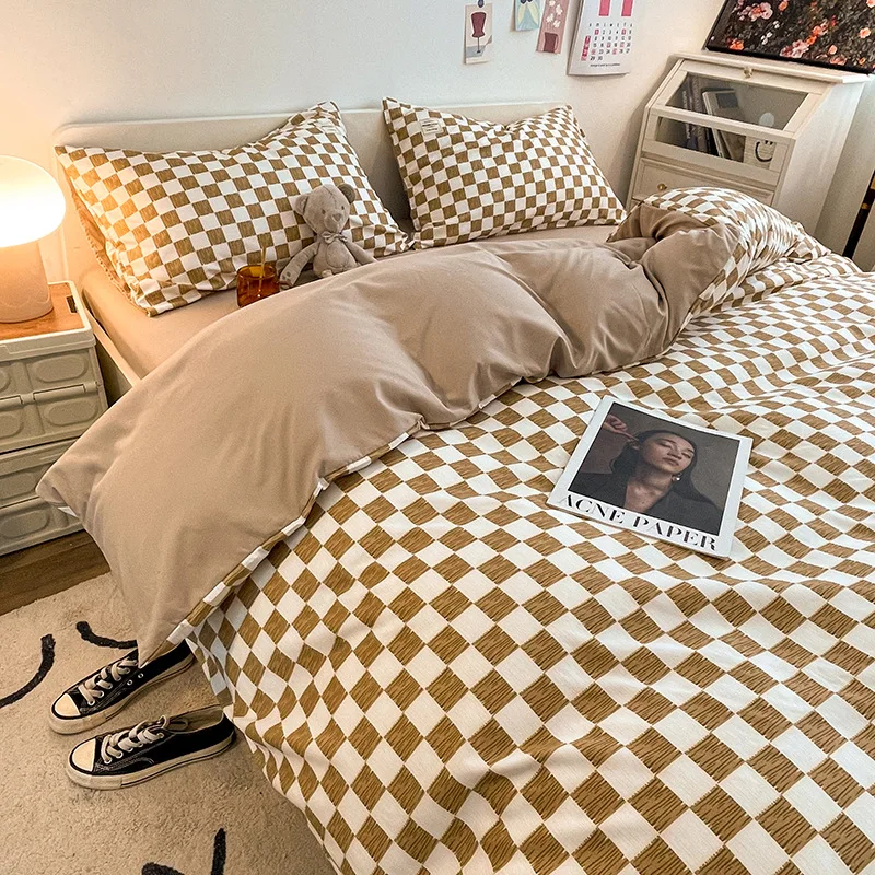 Bed Linen Sheets 2 Bedroom Comforter Sets Duvet Cover Bedding Student Dormitory Three-piece Bedding Pure Cotton Four-piece Set