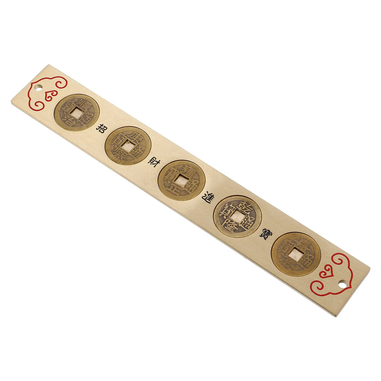 Delicate Brass Chinese Traditional Ruler Emperor Portable Precision Measuring Tool for Art Studio Home Decor Office