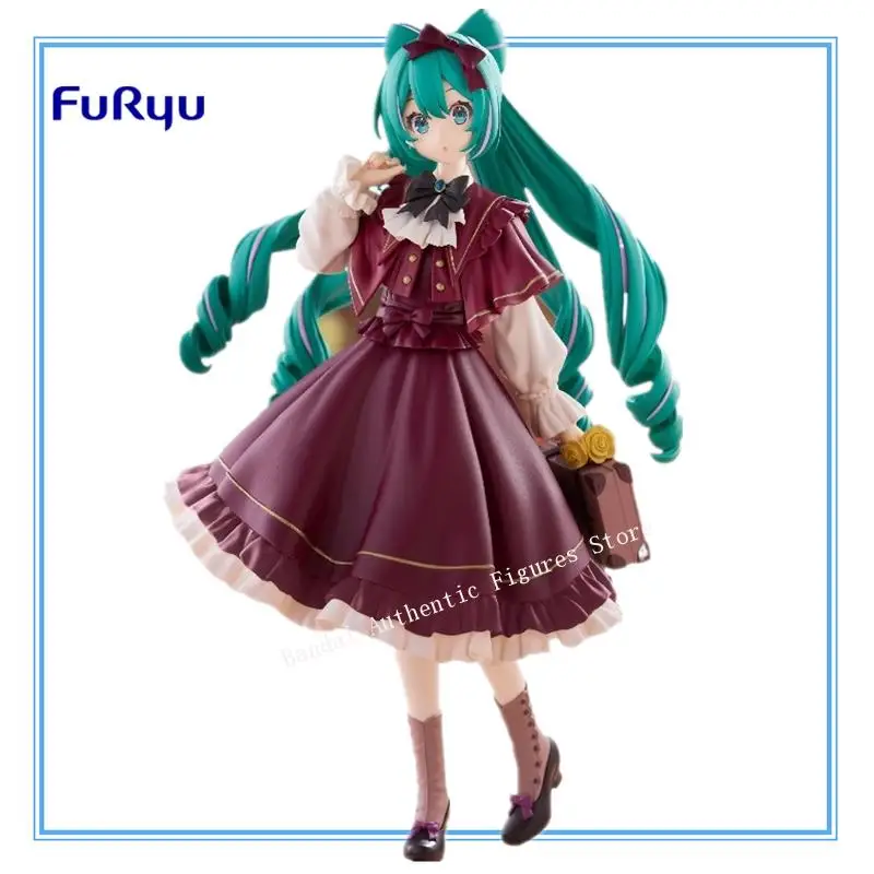 在庫ありオリジナル-furyu-trio-try-it-vocaloid-初音ミクレトロガール-pvc-19-センチメートルアニメフィギュアアクションフィギュアモデル収集玩具ギフト