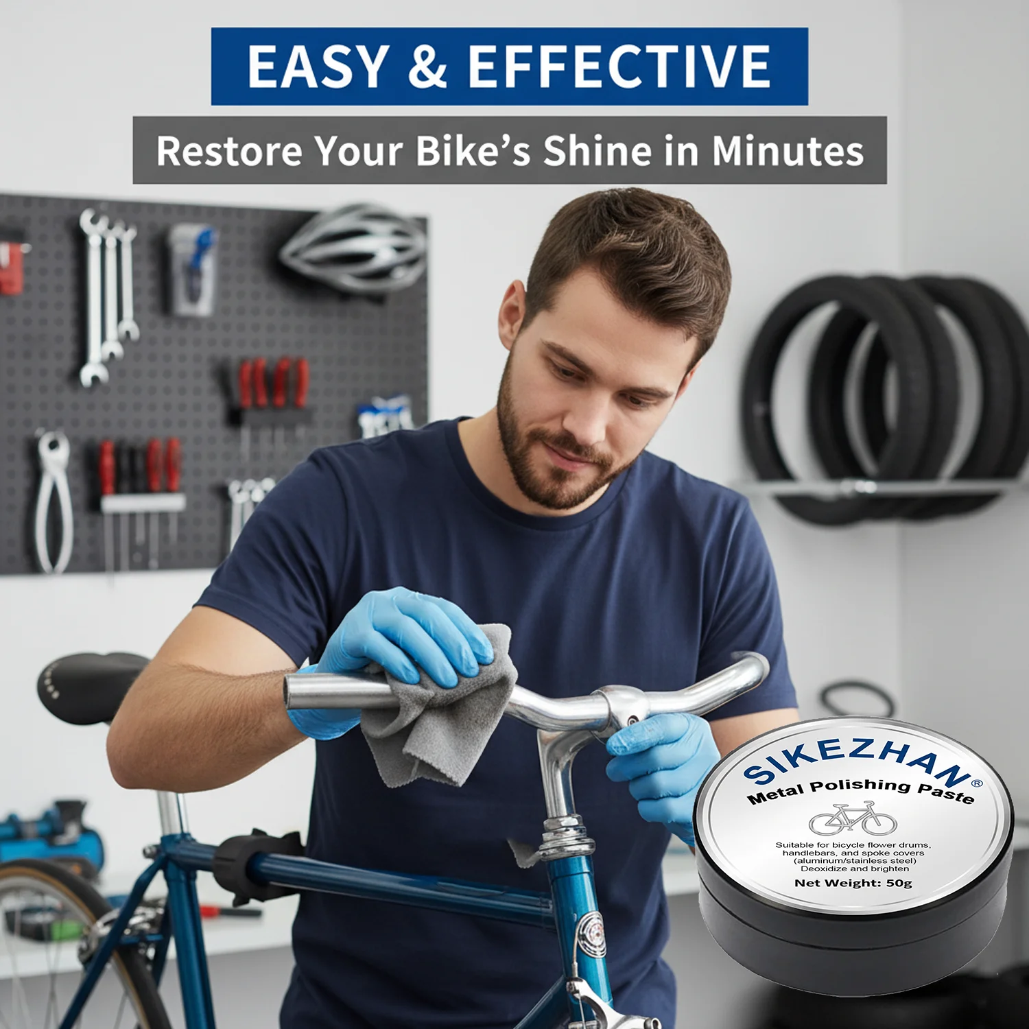Bicycle Polishing Cream Premium Bike Frame Cleaner Wax Polish Scratch Repair Rust Remover Chrome Aluminum Protection Shine
