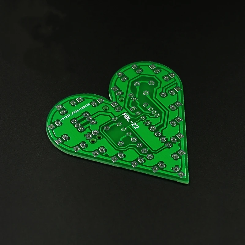 Electronic kit, heart-shaped breathing light kit, DIY breathing light parts, electronic practice board, electronic DIY
