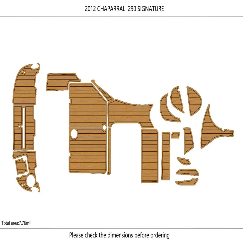 

2012 CHAPARRAL 290 SIGNATURE cockpit & Swim Platform 1/4" 6mm EVA Teak floor SeaDek MarineMat Gatorstep Style Self Adhesive