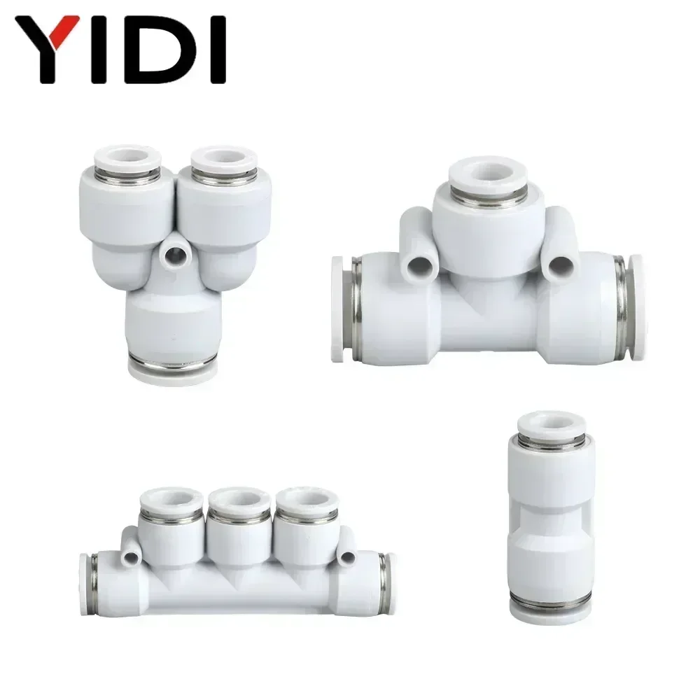 10pcs 4mm Air Hose 6mm Fitting Connector Set Reducing Pipe Plastic pneumatic Connection 10mm 8mm 12mm Fittings connectors lot