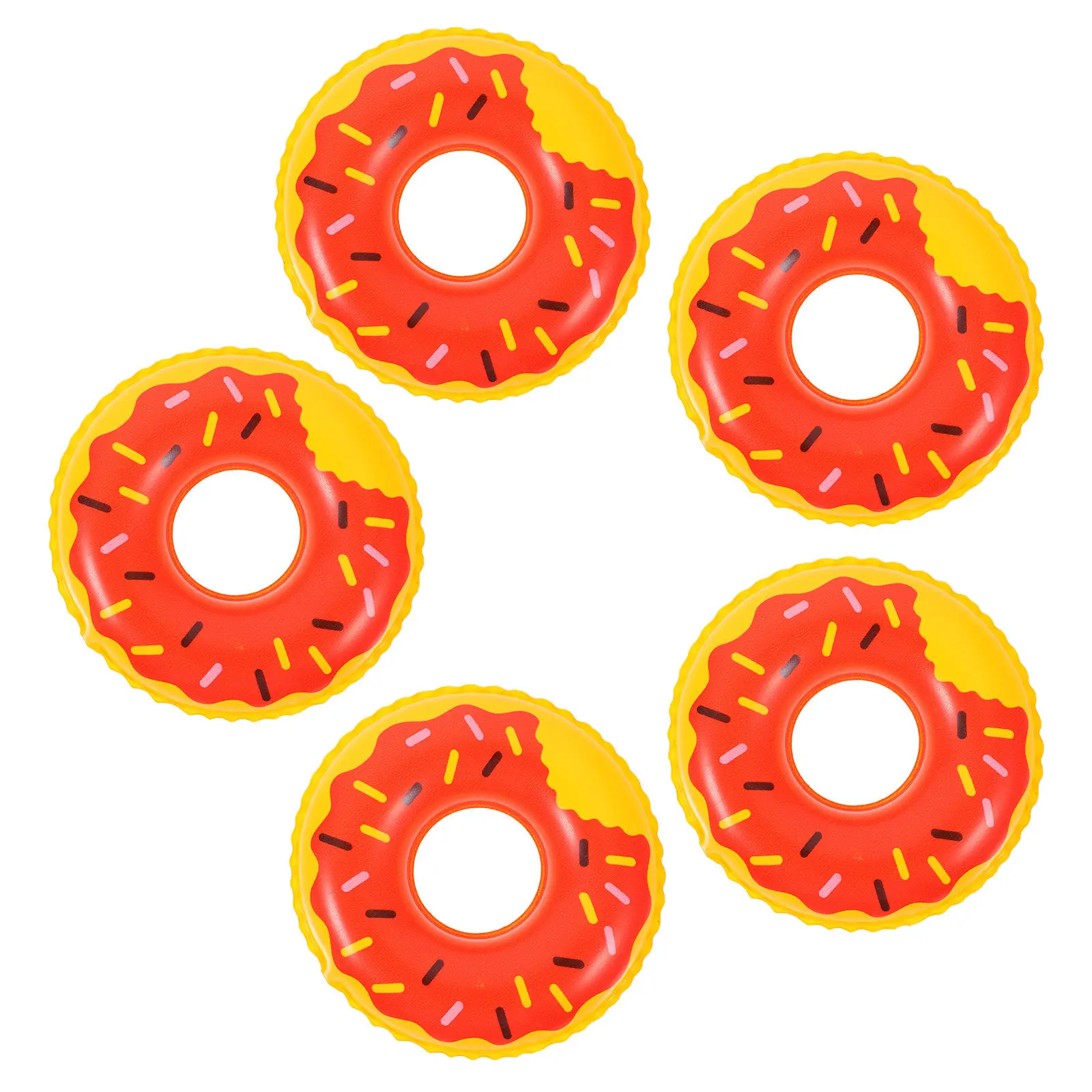 10Pcs Miniature Swim Rings Comfortable Touch Small Swim Ring Decorations for DIY Mini House Landscaping Scene Party Theme Setup