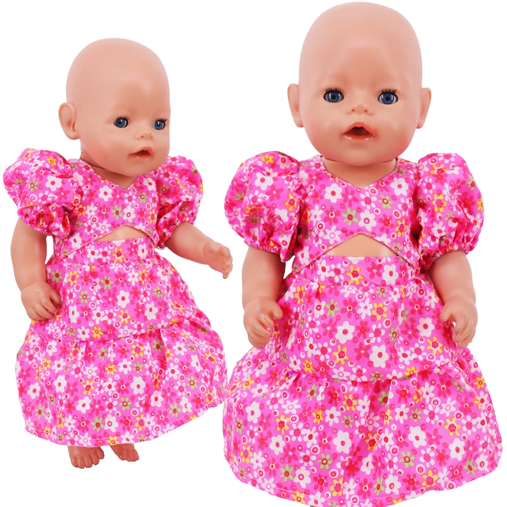 Lovely Princess Series Doll Accessories Clothes Swimwear Mini Bow Dress For 43Cm Rebirth Doll 18Inch Baby Doll DIY Toy Gifts