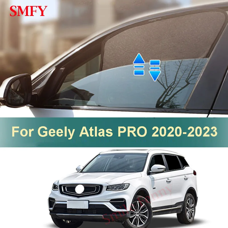 

Magnetic Car Sunshade For Geely Atlas PRO 2020-2023 Car Side Window Sun Visor Heat insulation Sunscreen Mesh Curtains Sunshield