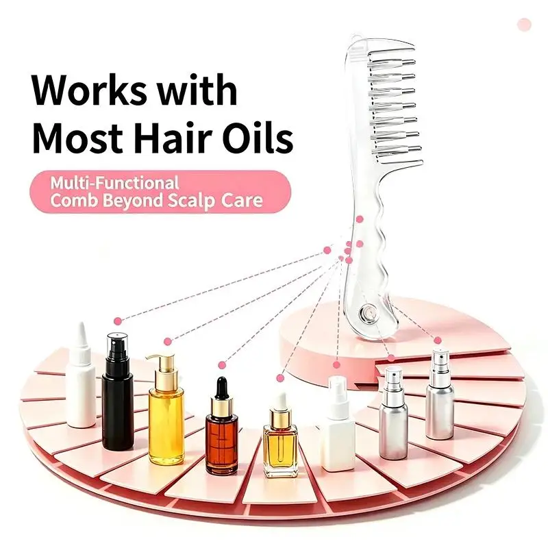 1 Stück Kopfhautmassage-Applikatorbürste, Haarkamm zur Aufnahme von ätherischen Ölen, nachfüllbarer Öl-Haarkamm für Haarpflege und Haarwachstumsbehandlung – Detail 12