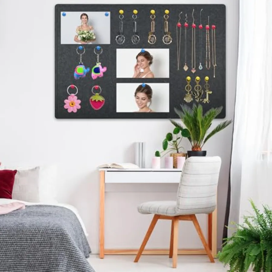

Large Bulletin Board 70x47 in Large Cork Boards for Walls Felt Board Decorative Cork Boards for Walls with 30 Pushpins Foldable