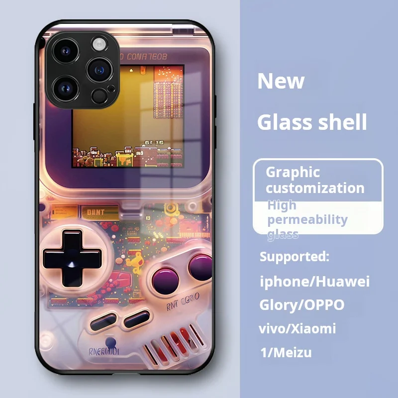 وحدة تحكم اللعبة الإبداعية 15Pro حالة الهاتف ، أبل 14 حالة الزجاج ، شخصية 11 حماية ، بارد ، IP13 #3