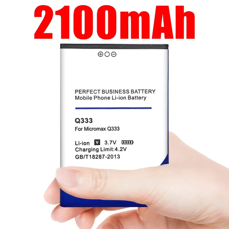 

1pcs 3.7v 2100mah Li-ion Battery for Micromax Q333 Mobile Cell Phone