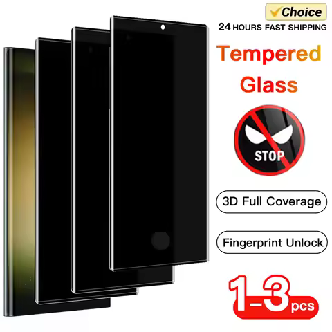 1-3PCS Anti-Spy Tempered Glass for Samsung Galaxy S24 S23 S22 S21 Ultra 3D Full Coverage Privacy Screen Protector