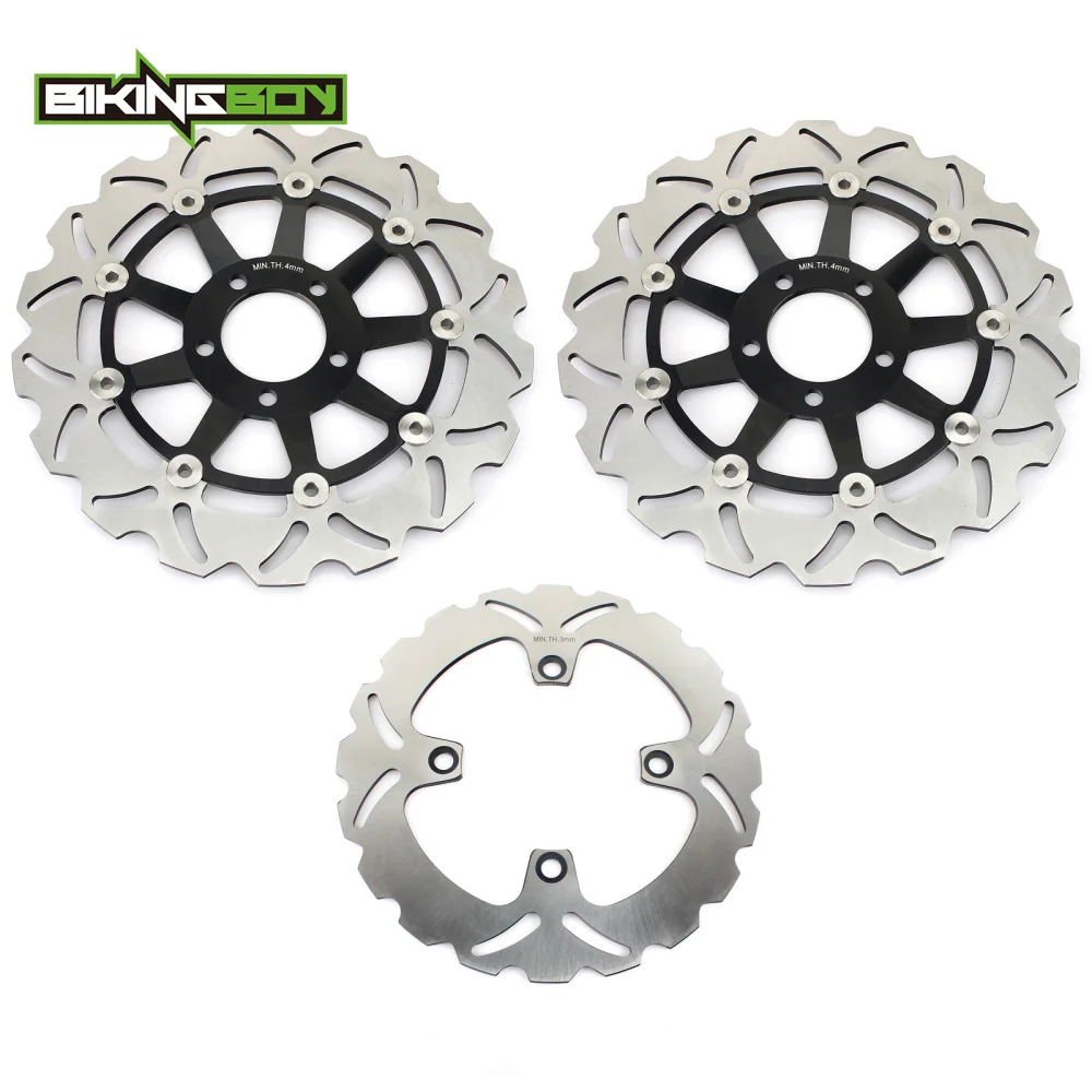 BIKINGBOY Front Rear Brake Discs Rotors ZR 550 Zephyr 90-01 ZZR 600 E 93-07 94 95 ZR 7 99-07 ZR7S 01-05 02 ZZ-R 400 93-01 04 05