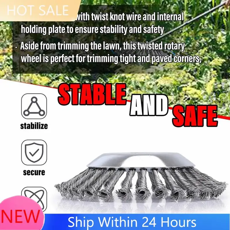 

A78K New Rotary Wire Brush Trimmer Head Weed Blade Cutter With Universal Adapter Kit, Garden Lawn Mower String Trimmer