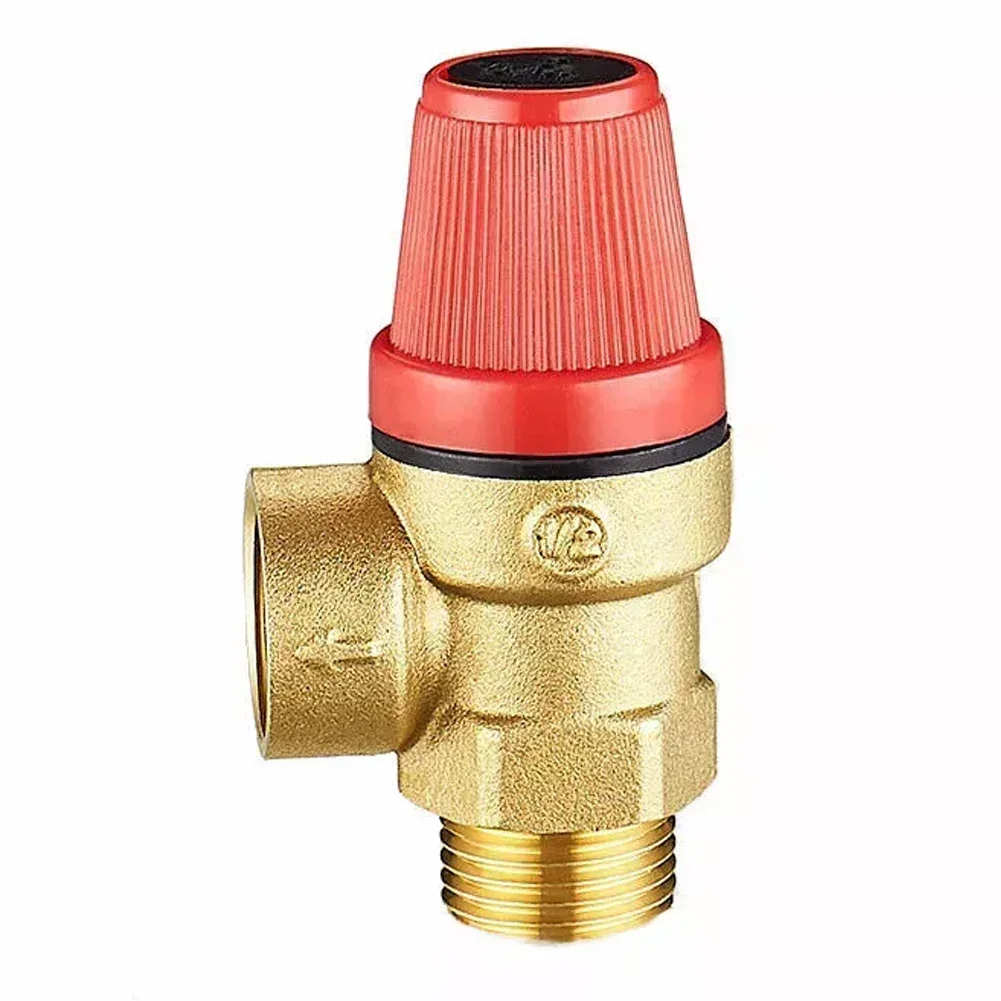 Brass Automatic Drain Valve Wall-mounted Boiler Water Heater Supporting Solar Safety Valve With Meter Pressure Relief Valve