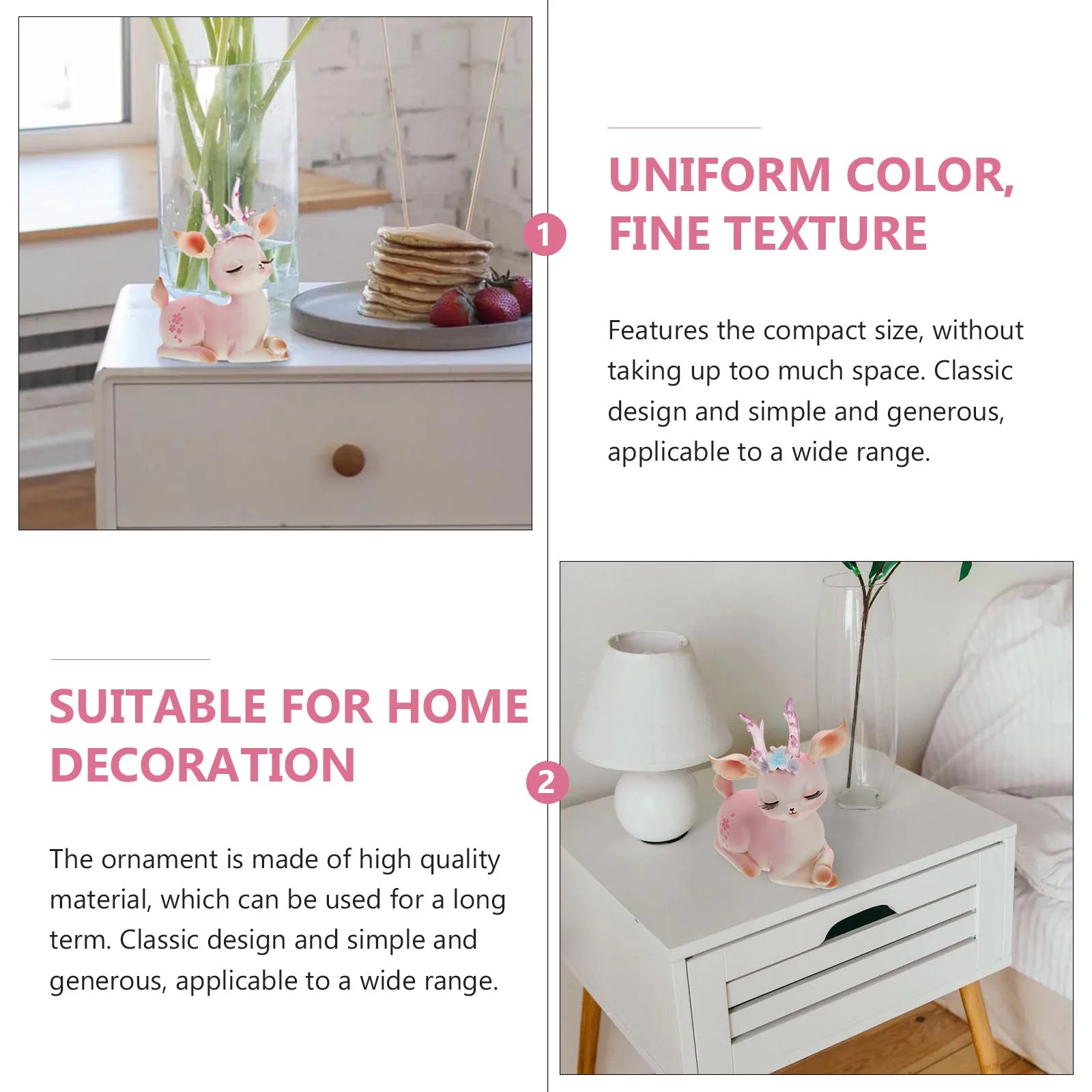 

Resin Deerlet Adornment High-Quality Resin Material Study Bedroom Balcony Garden Decor Creative Animal Shape Desktop