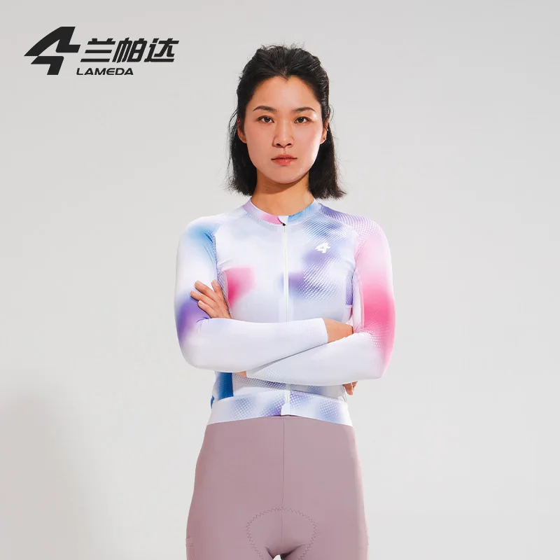 

Lameda Women Cycling Clothing Lightweight Breathable Cycling Jersey No Sweat Stains Left Upf50+ Female Clothing 4 Pockets