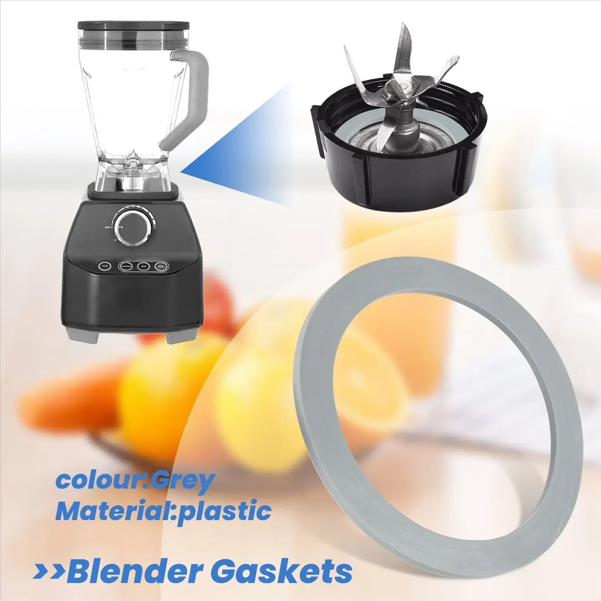 T33C 4 Pack Blender Gasket Seals for and Osterizer Blender Models, Premium Blender Replacement Parts O-Gasket Rubber