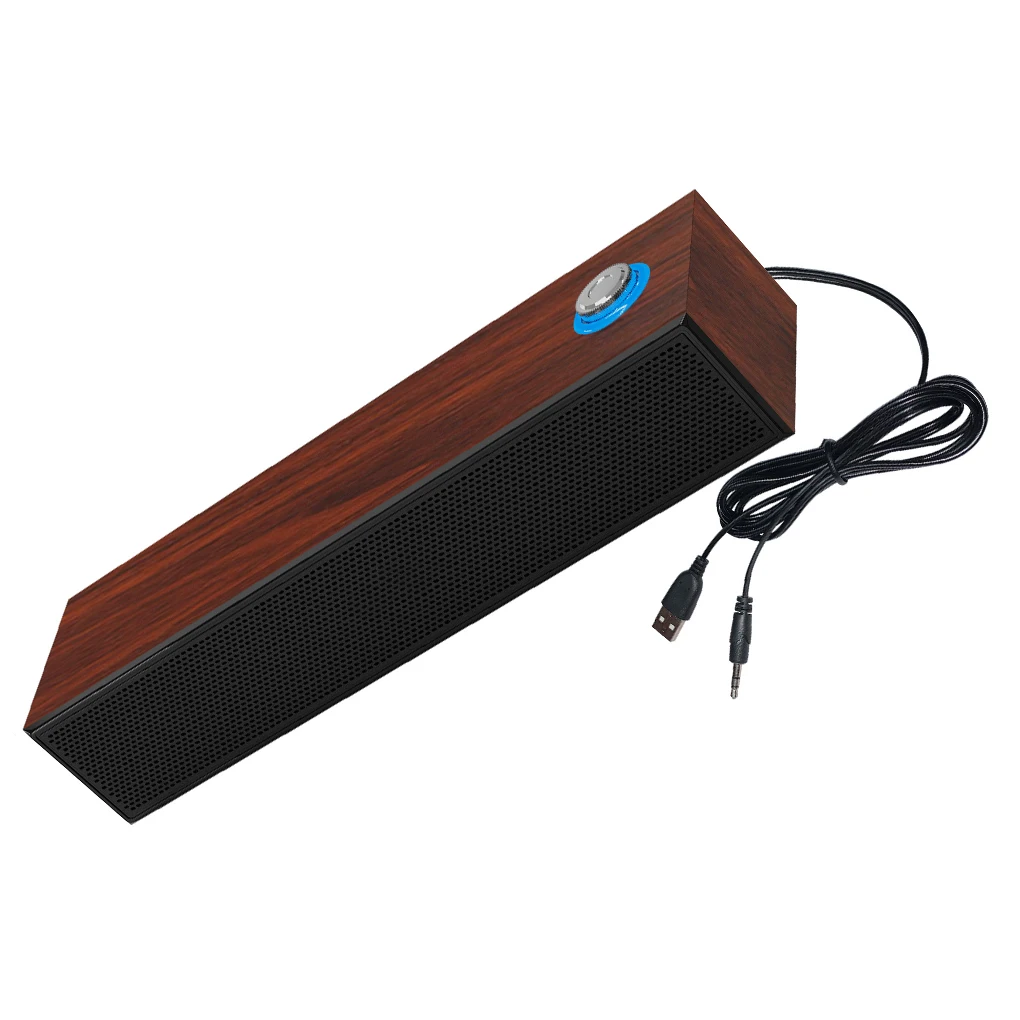 

Desktop Wood Speaker Indoor Tabletop Music Playing USB Speakers Audio Device