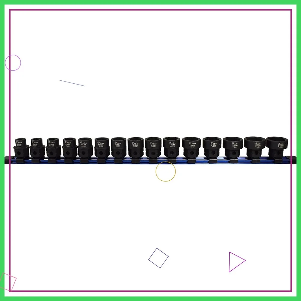 

15-Piece 1/2" Drive Low Profile Nano Impact Socket Set - Metric Sizes 10-24mm