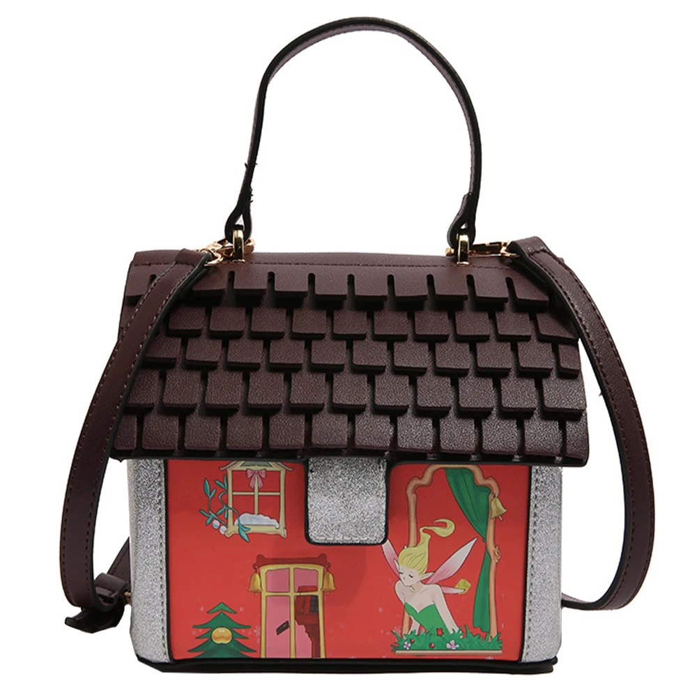 

2025 New Fun House Shape Design Women's Handbags Shoulder Bags Forest Baroque Style Personality Commute Ladies Crossbody Bags