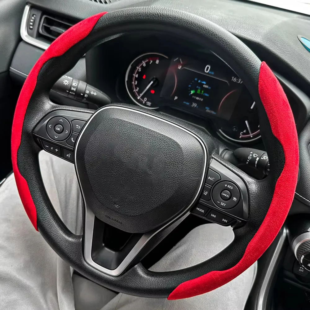 

Card Style Steering Wheel Cover Segmented Anti Slip Carbon Fber Steering Wheel Four Seasons General Motors Steering Wheel Cover