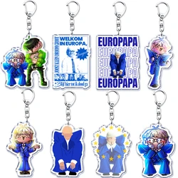 Netherlands Singer Joost Klein Keychain for Women Accessories Eurovision 2024 Europapa Pendant Keying Jewelry Friends Fans Gift