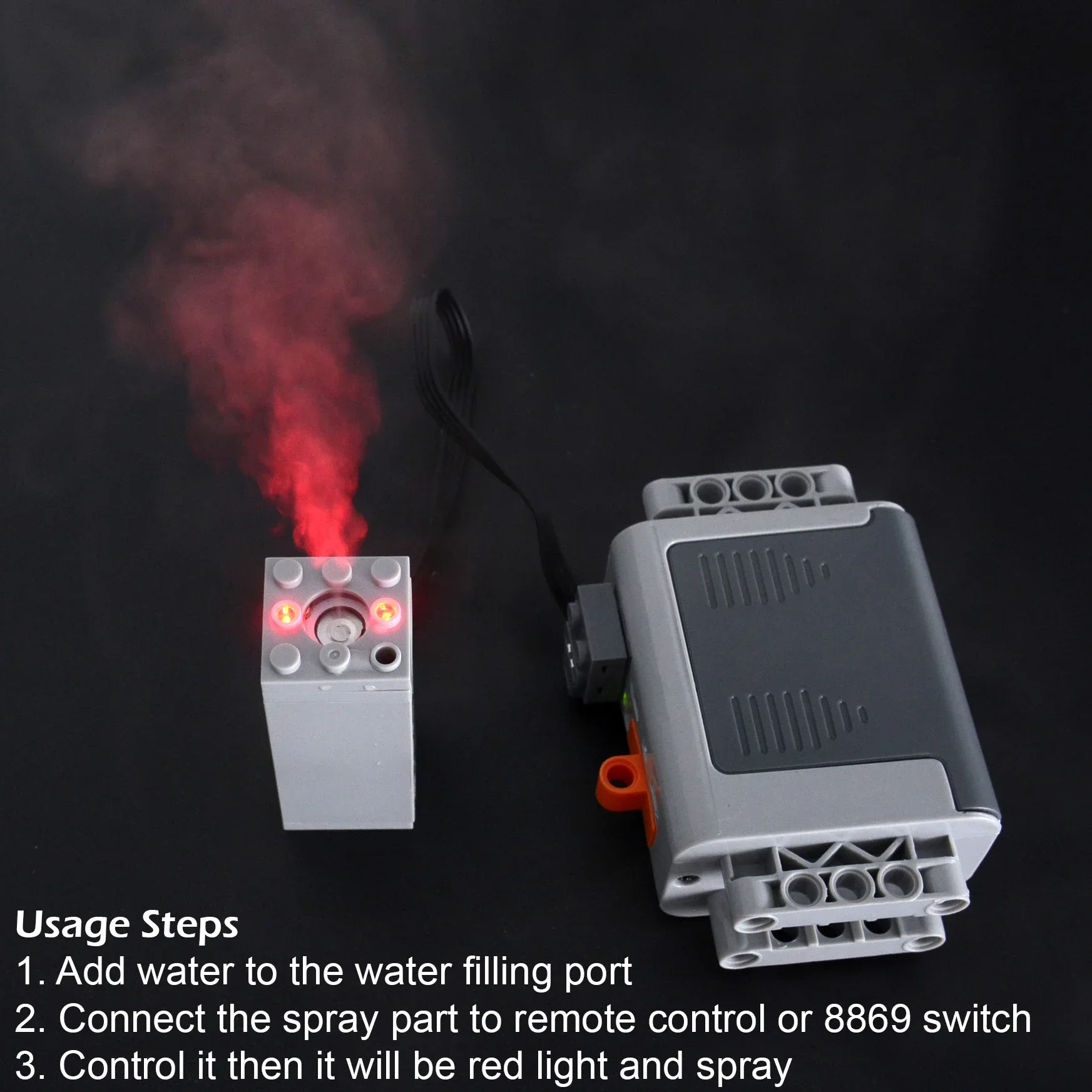 Mould King Fogger Technical  Spray Smoke Motor Sprayer Bricks DIY Building Blocks MOC Train Car Parts Motor Model for Legoeds