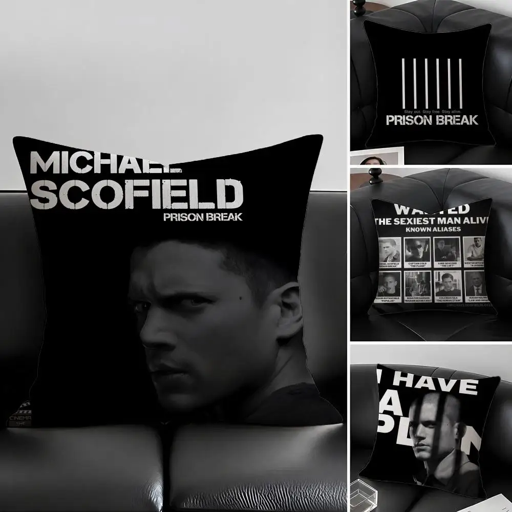 TV Series Prison Break Cushion Cover Natural Linen Pillowcase Set, All-in-One Decor for Sofa, Bedroom & Chair