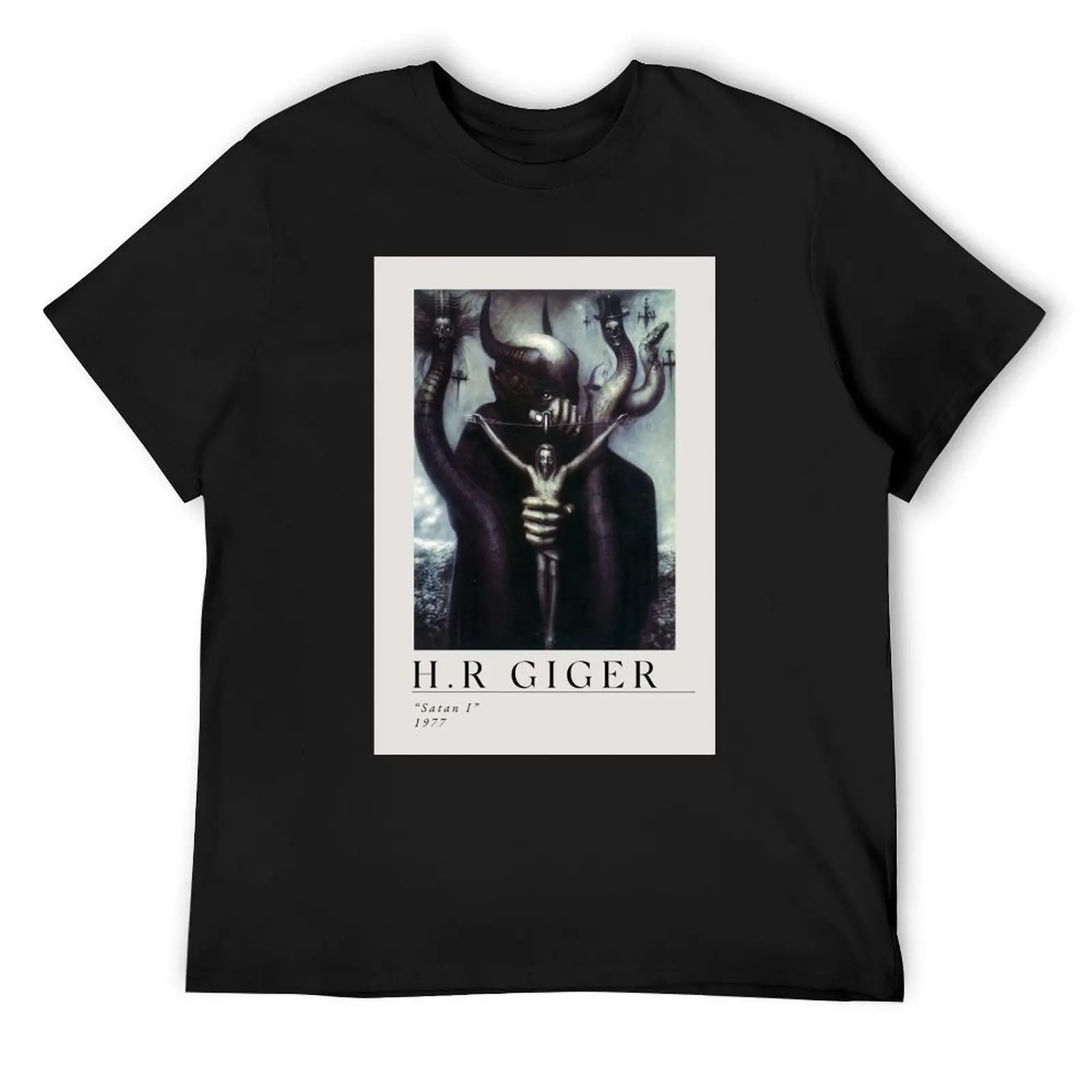 H.R Giger Satan I Art Print T-Shirt graphics cheap stuff vintage sublime men t shirts high quality