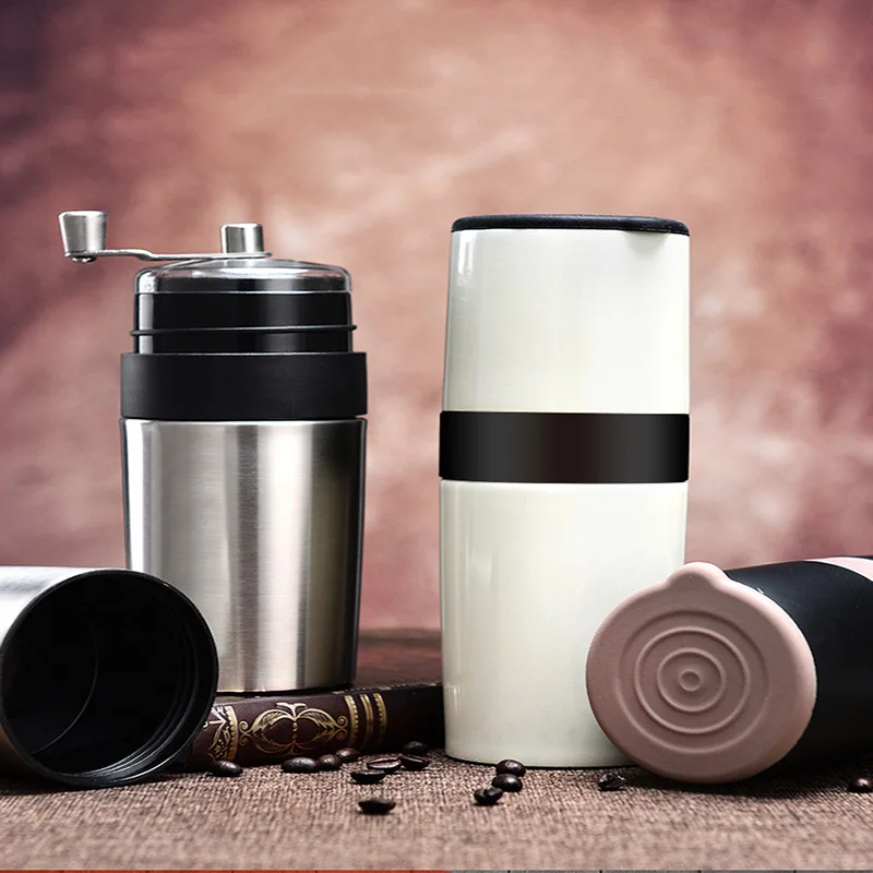 

Portable Multifunctional Coffee Grinder Stainless Steel Thermos Cup Manual Multifunctional Coffee Grinder Molinillo Cafe