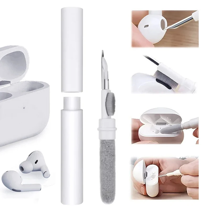 3 In 1 Cleaning Tool for Bluetooth Earbuds Airpods Pro 1 2 Durable Earphones Case Cleaner Kit Clean Brush Pen for iPhone Samsung