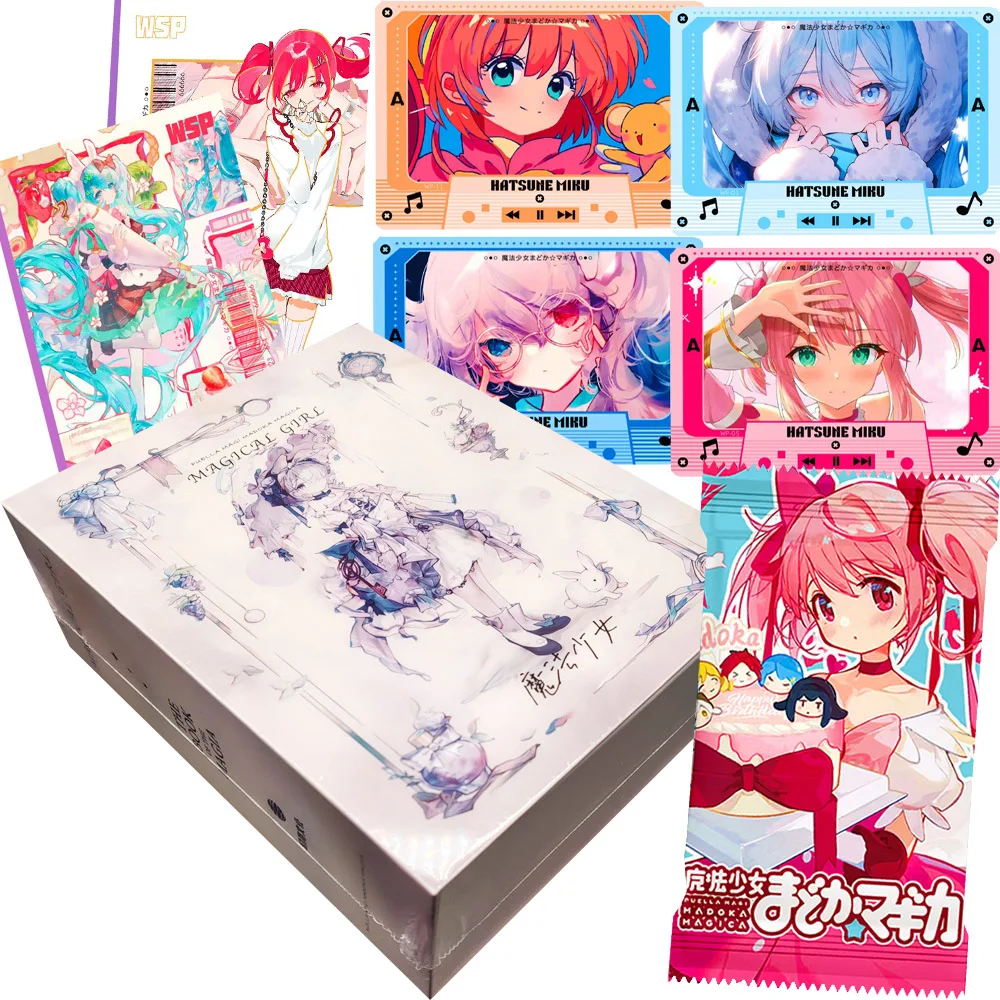 

Коллекционные карты аниме «Волшебная девочка» для детей, милые и красивые популярные персонажи, скрытые кристаллы, капельные клеевые карты, праздничный подарок