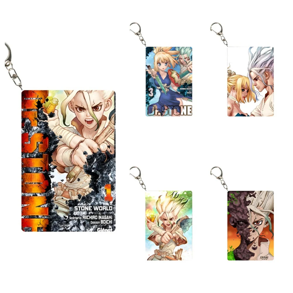 NEW Anime  Dr.Stone Acrylic Keychain Model Cosplay Charm Characters Ornament Accesorios Goods Collection Gifts 6CM