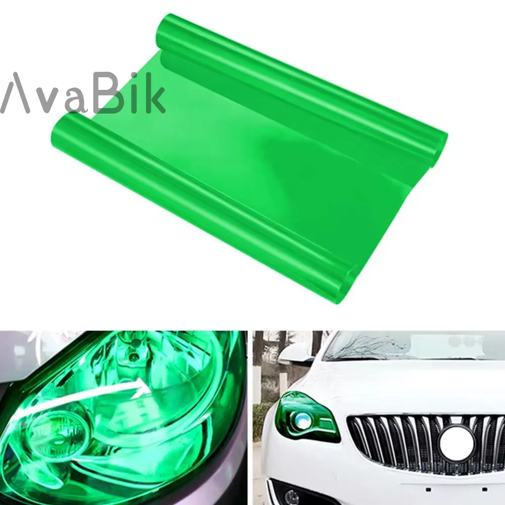 سيارة العلوي فيلم حماية الأخضر تينت فيلم مادة PVC اللون تغيير الفينيل التفاف احباط الضوء الخلفي ملصق لتصفيف السيارة