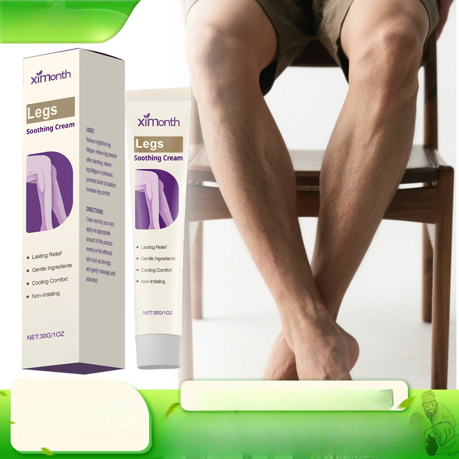 

무지외반);idade정기 Крем для ухода за ногами Аккуратно питает и питает кожу ног Массаж внешнего нанесения Успокаивающий увлажняющий сустав тела