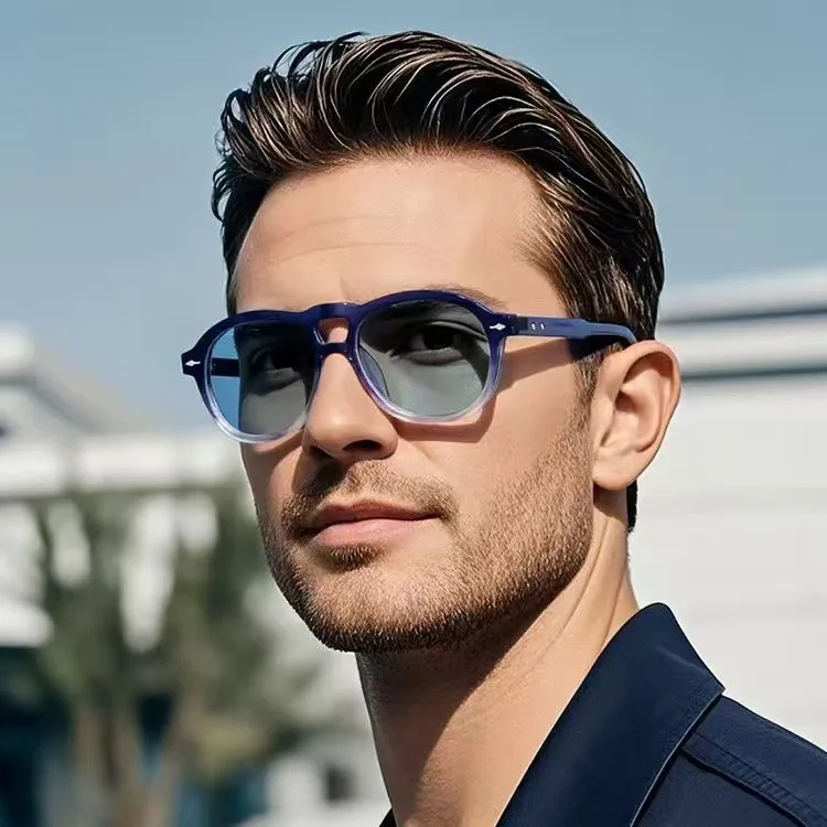 

2025 Retro Pilot Sunglasses - Unisex Oversized Frame, UV400 Protection, Polarized Lenses, Vintage & Stylish for Men & Women