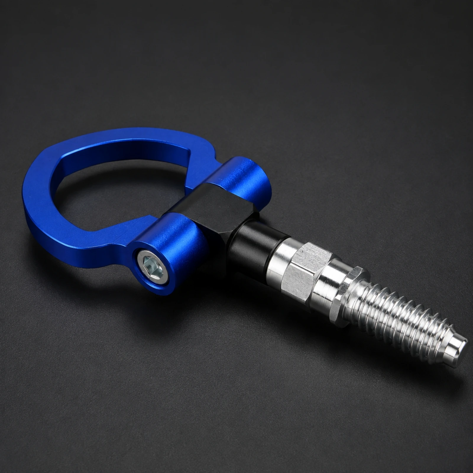 Aluminum Alloy Tow Hook Lightweight Racing-Style Exterior Tow Hook Automotive Accessory Long-Lasting for Car Enthusiasts