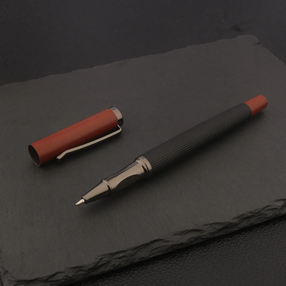 Luxury Metal 027 Rollerball Pen Gradient brown Gun Gray Business Office School Supplies Writing pen