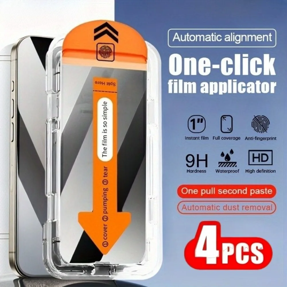 4Pcs Anti Spy Tempered Glass for iPhone 17 16 15 14 Pro Max 15 16 Plus Screen Protector for iPhone 17 Air 13 12 11 Pro XR XS Max