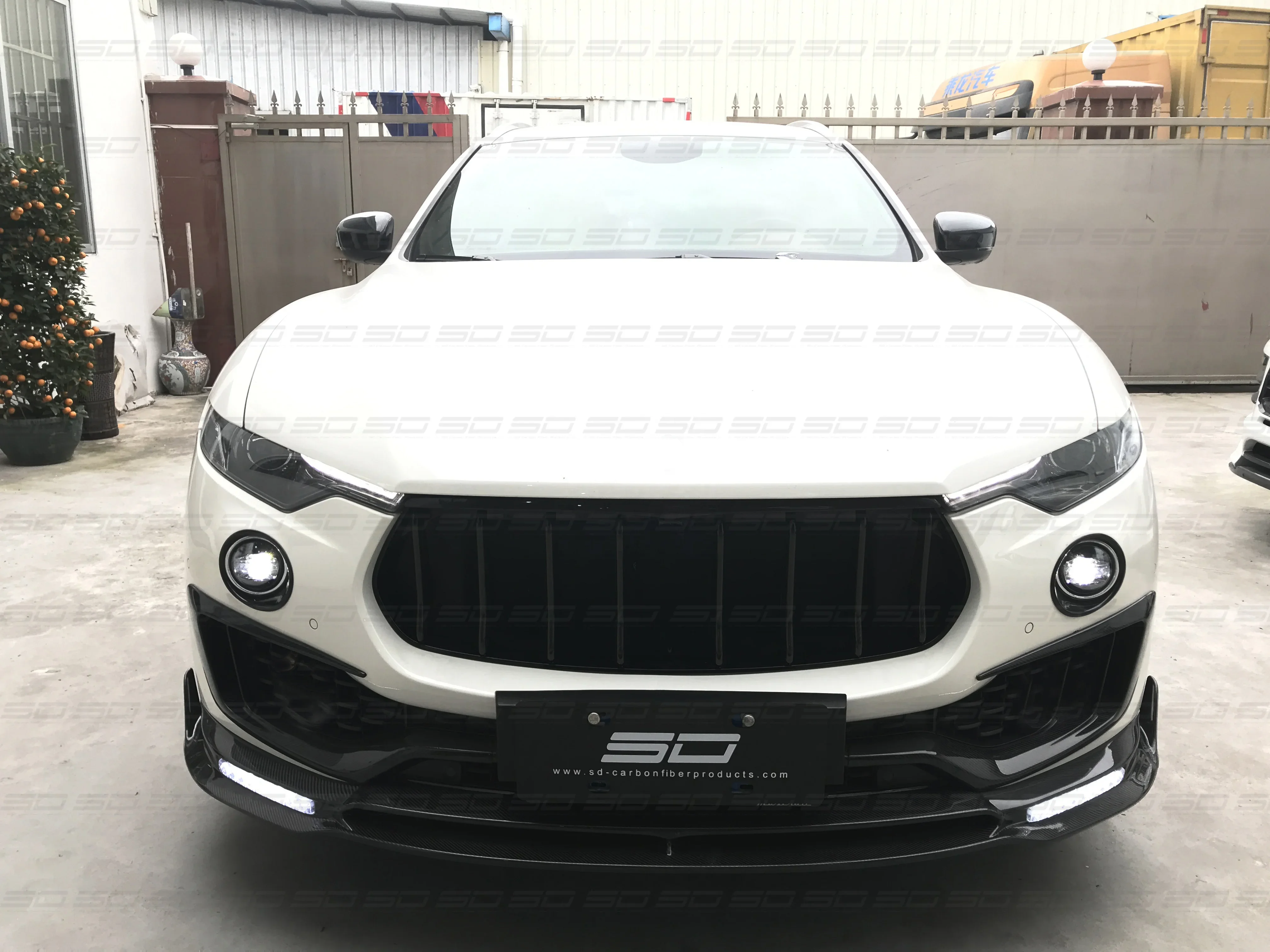 Carbon Fiber Car Accessories Carbon Grille MSY Style Cover For Maserati Levante